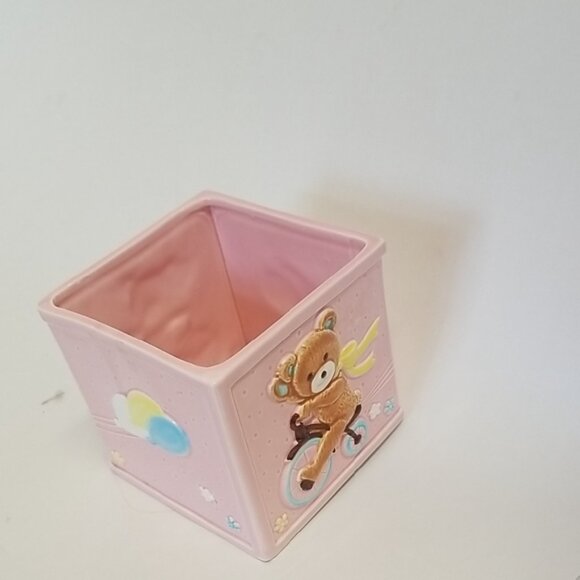 Ceramic Pink Teddy Bear Toy Box - Picture 10 of 10